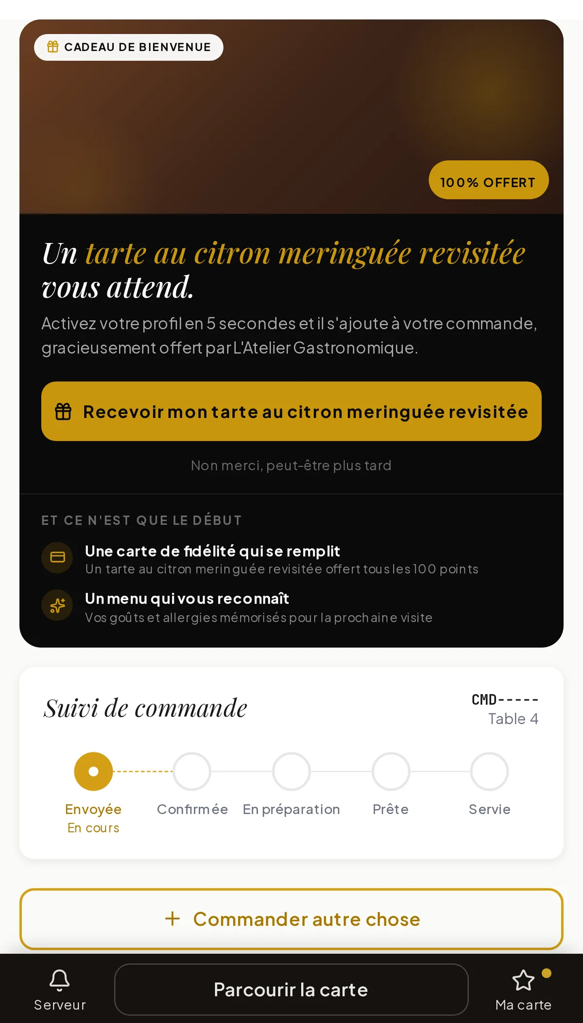 Il suit sa commande, en direct